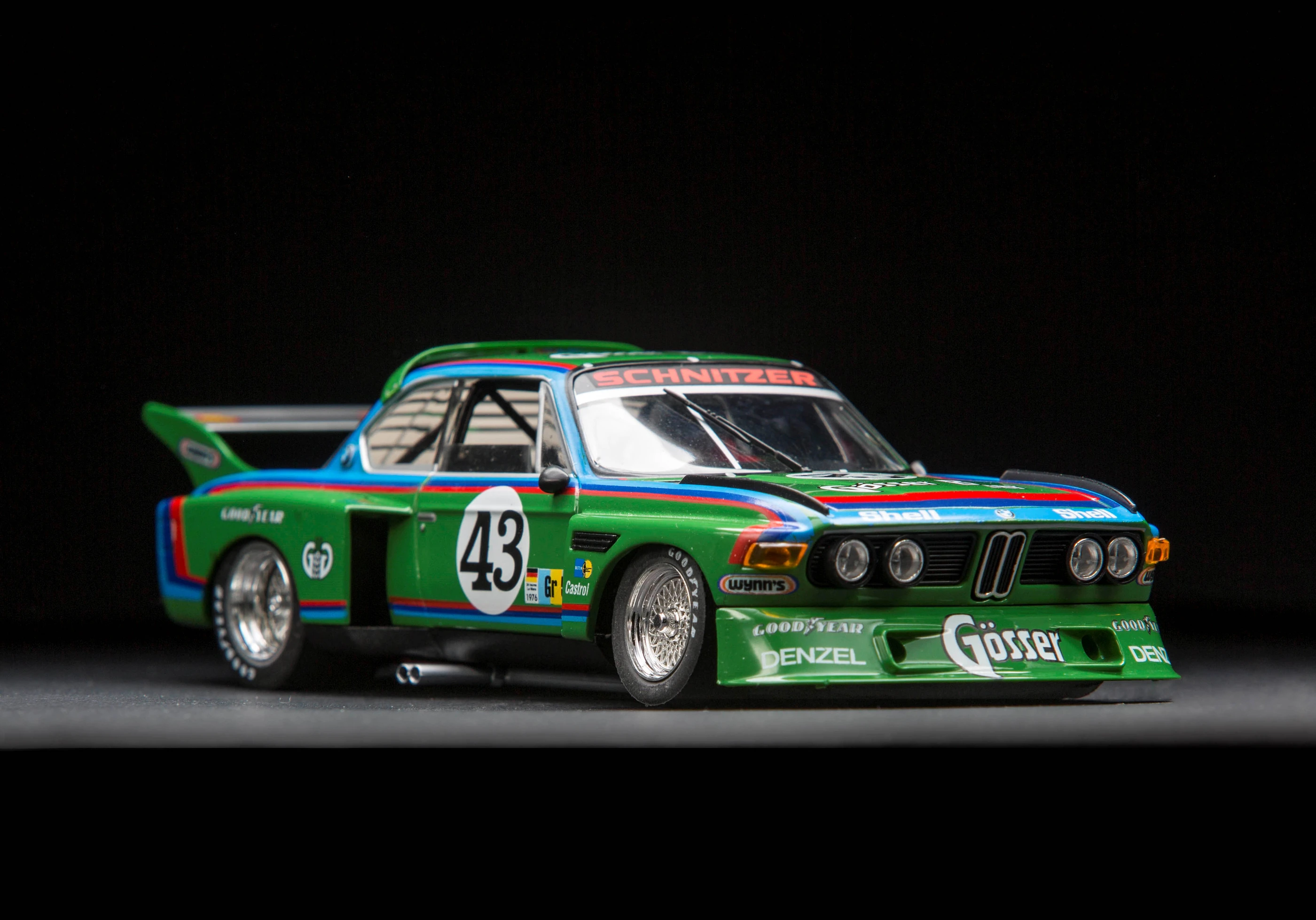 Green FLY model, race number 43. Original FLY photograph.