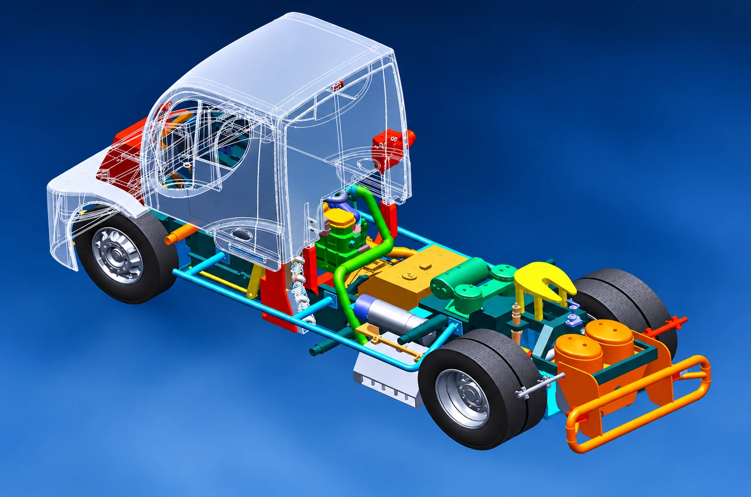 Chassis and components of a FLY model